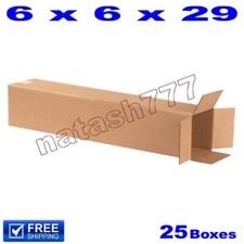 25 - 6x6x29 Cardboard Boxes 32ECT Mailing Packing Shipping Corrugated Carton