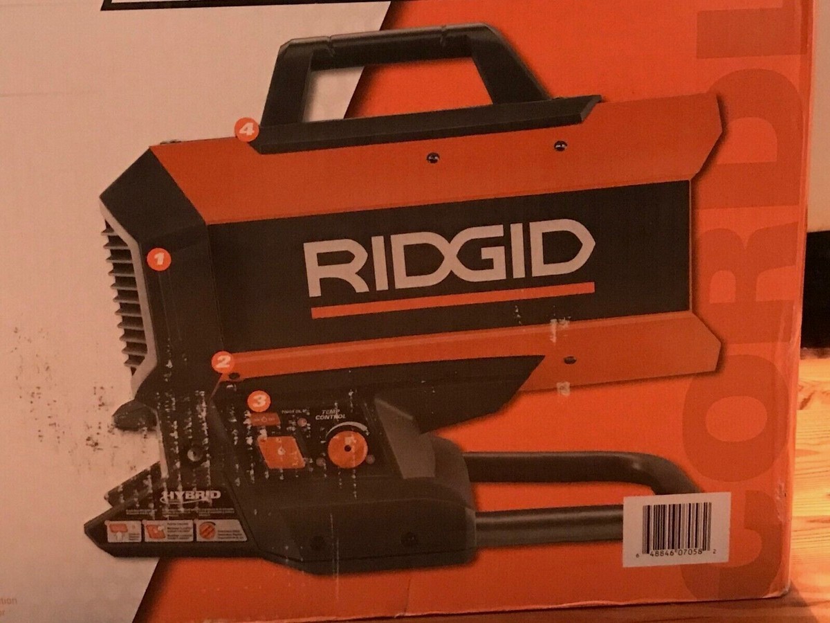 RIDGID Hybrid Forced Air Propane Portable Heater 18V 60K BTU | eBay
