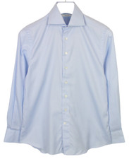 SUITSUPPLY Traveller Extra Slim Fit Formal Shirt Men's UK 39 Button Up Blue