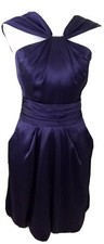 David's Bridal Woman Size 4 Purple Peony Bubble Bridesmaid Dress.