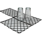 Glass Mats Bar Shelf Liner 10 Interlocking Black Plastic Matting 8" x 12"