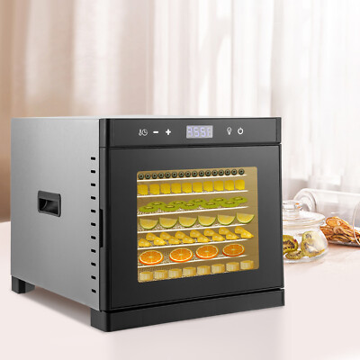 8-Tray Countertop Dehydrator Machine Food Jerky Fruit Vegetable Dehydrated Dryer