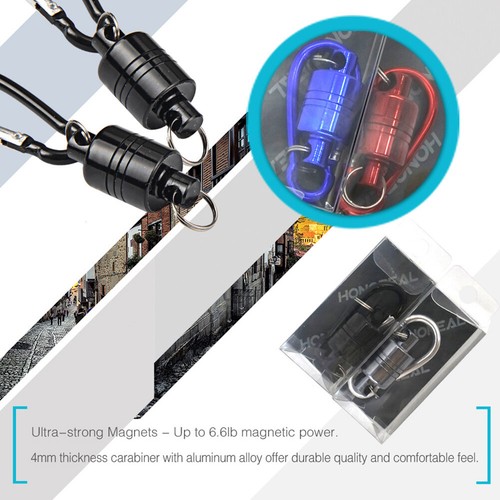 2Pcs Magnetic Carabiner Clip Key Ring Loop For Outdoor Fishing Camping - Picture 3 of 16
