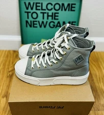 PF. Flyers Womens Allston HiTop Platform Sneakers Canvas Dried Sage Allstars 7.5