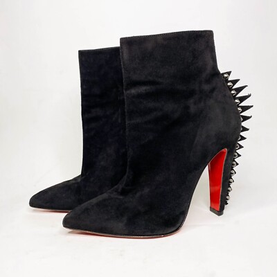 Louboutin Electroboot Black Suede Ankle Boots With Spikes  display picture 3