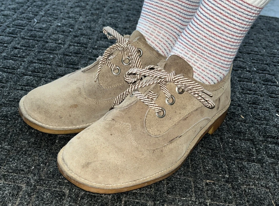 1970s Men’s Suede Shoes Size 9/41 - Image 2 of 4