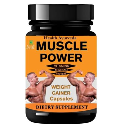 Ayurvedic Muscle power Growth Mass Gainer Fast Weight Gain strong   30 Caps