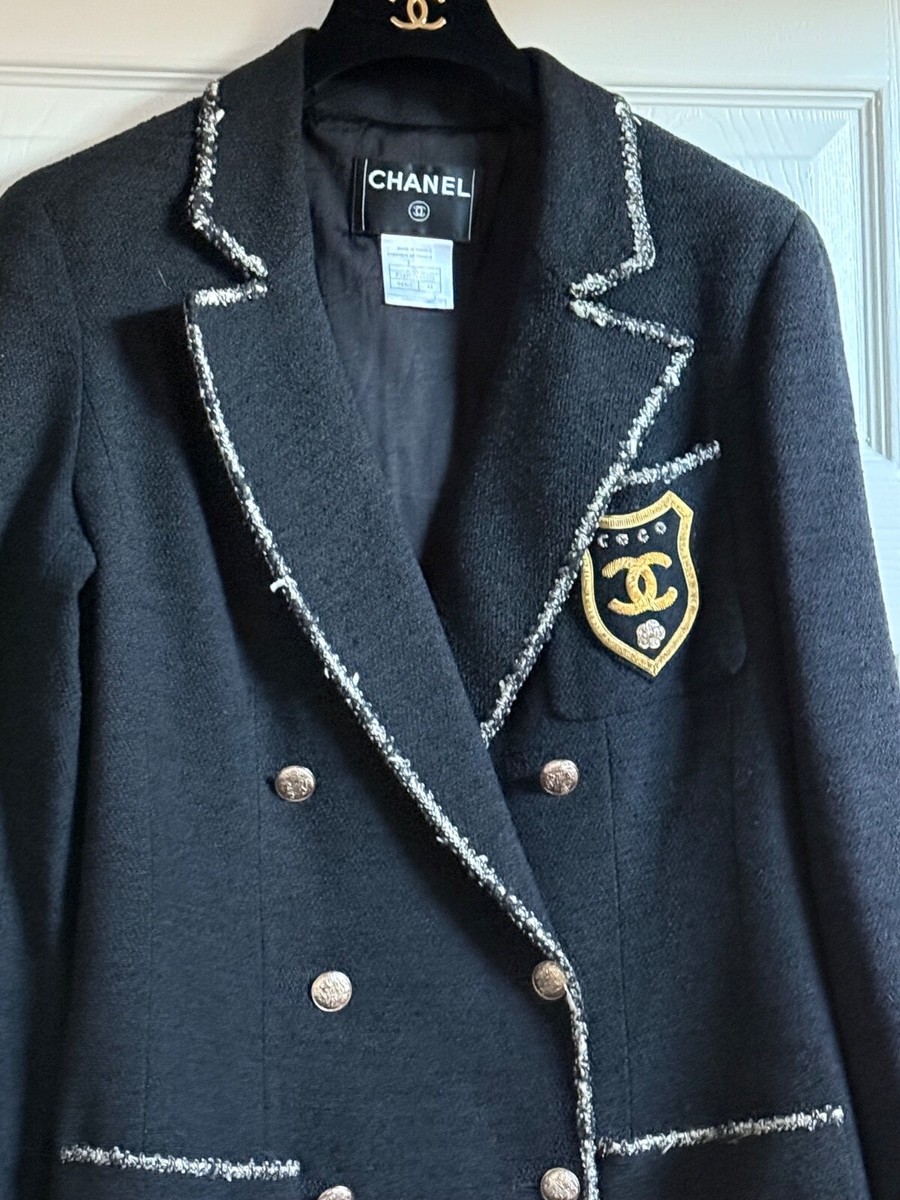 Chanel Nylon Jacket Jumper ロゴ NWT CHANEL 23C SEQUIN LOGO EMBROIDERED PINK CHECK SILK