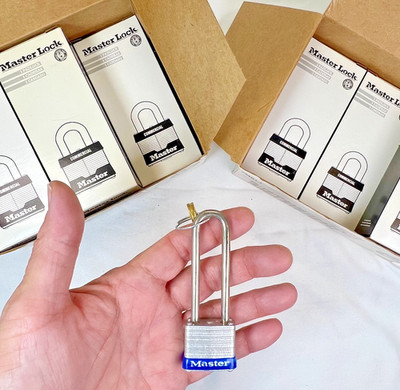 MASTER Padlock 7LJ KD *Lot of 10* Long Shackle 2-1/2''Clearance 3/16'' Shackle Dia