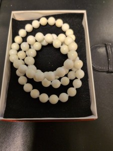 vintage 50/60s retro  white pop-it beads necklace  And Bracelet 