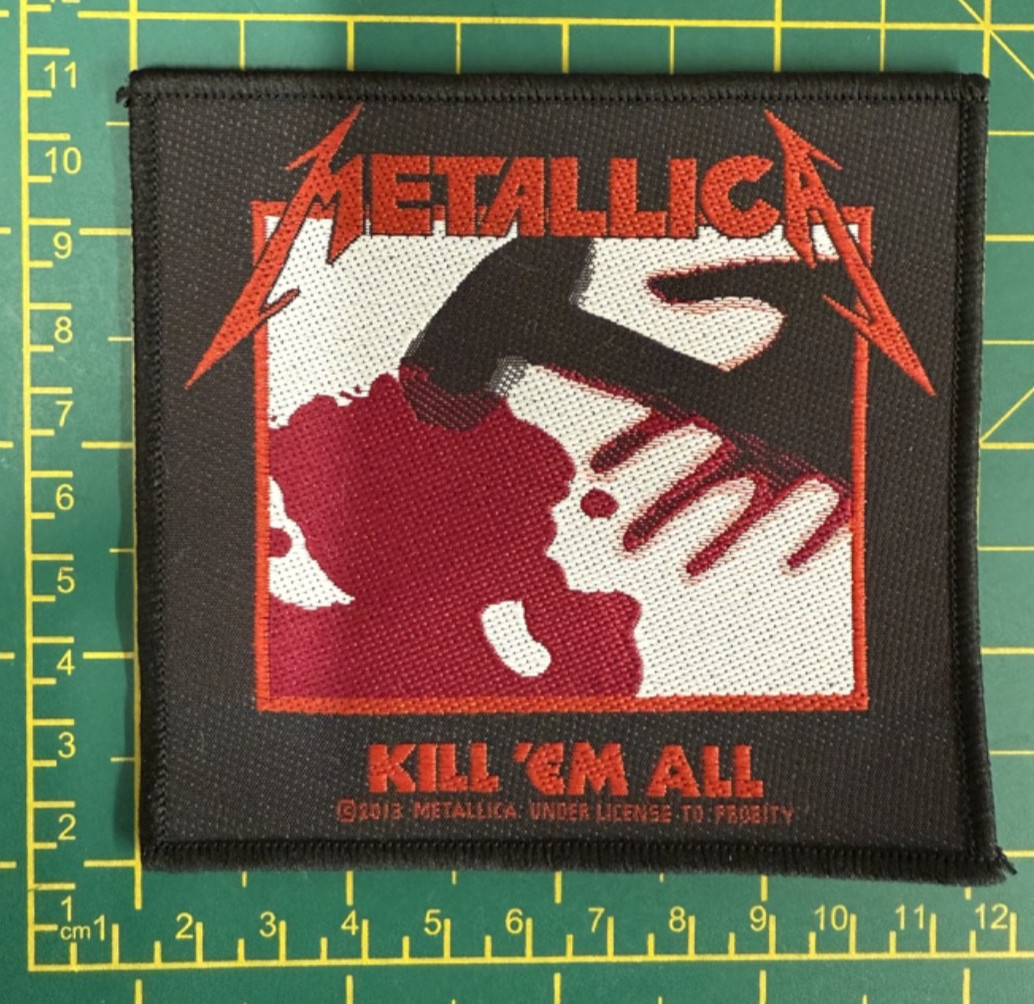 Metallica Kill 'Em All Woven Sew On Packed Patch Officially Licensed