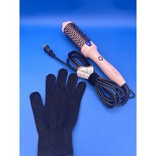 K K 1.5 Inch Ceramic Tourmaline Ionic Curling Brush Volumizer - Hot Brush