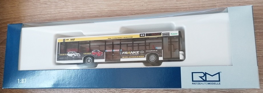 Rietze 65963 - 1/87 Solaris Urbino 12 City Bus Weiden Opel Franke - New