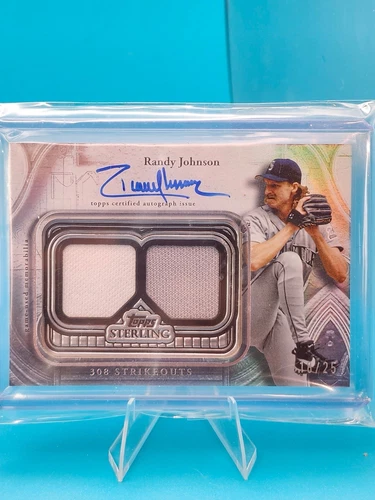 Topps Sterling Randy Johnson Sterling Strikes Dual Patch Auto /25