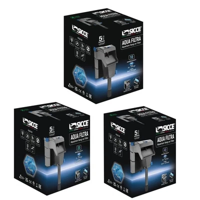 SICCE Aqua Filtra 10 / 20 / 40 Hang-On Aquarium Filter - 3 Stufen Filter