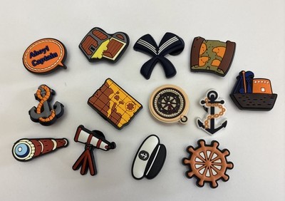 Set Of 13 Captain Ship boat Adventure Treasure Croc Charms Jibbits