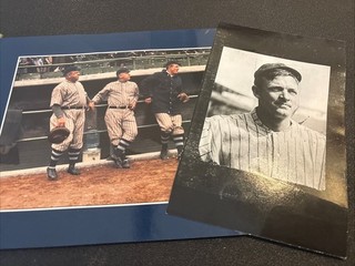 MODERN BASEBALL CHRISTY MATHEWSON PHOTO LOT 5x8 B/W & 8x10 CONLON W/MCGRAW