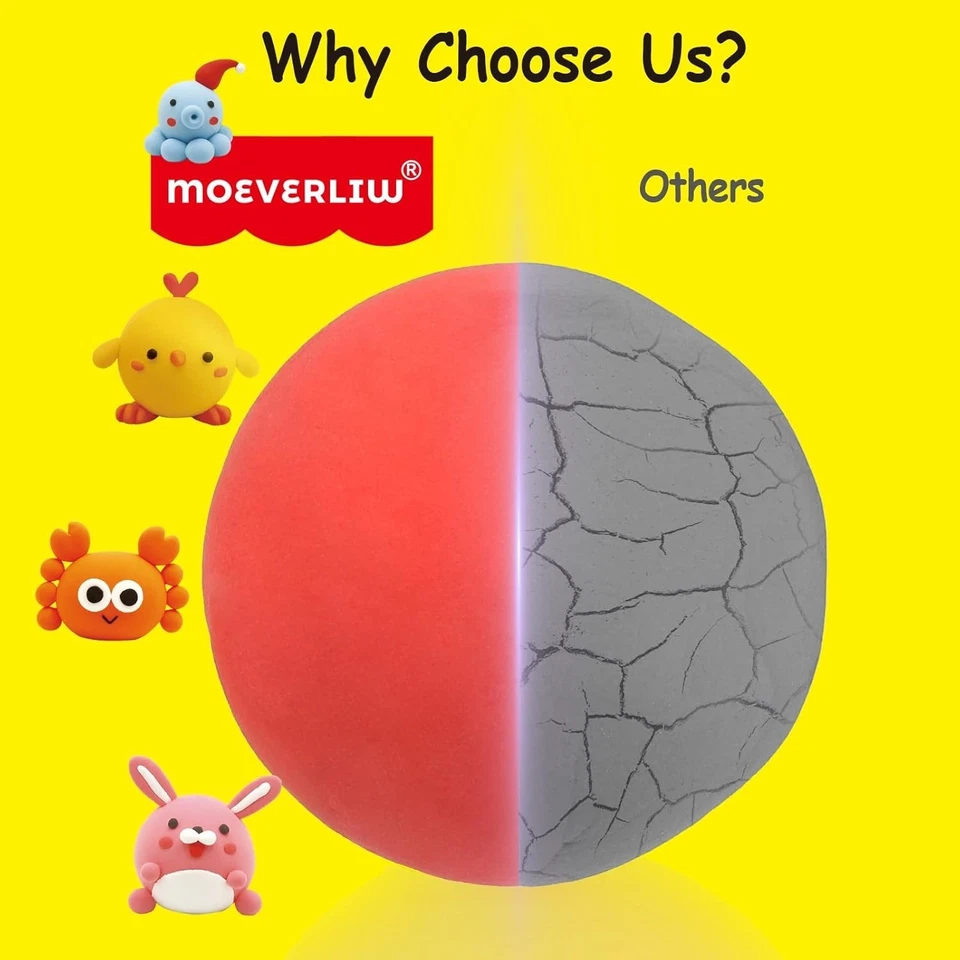 Air Dry Clay Kit 12 Animals Modeling Clay for Kids Sculpting Tools Set Non-Toxic - Image 4 of 4