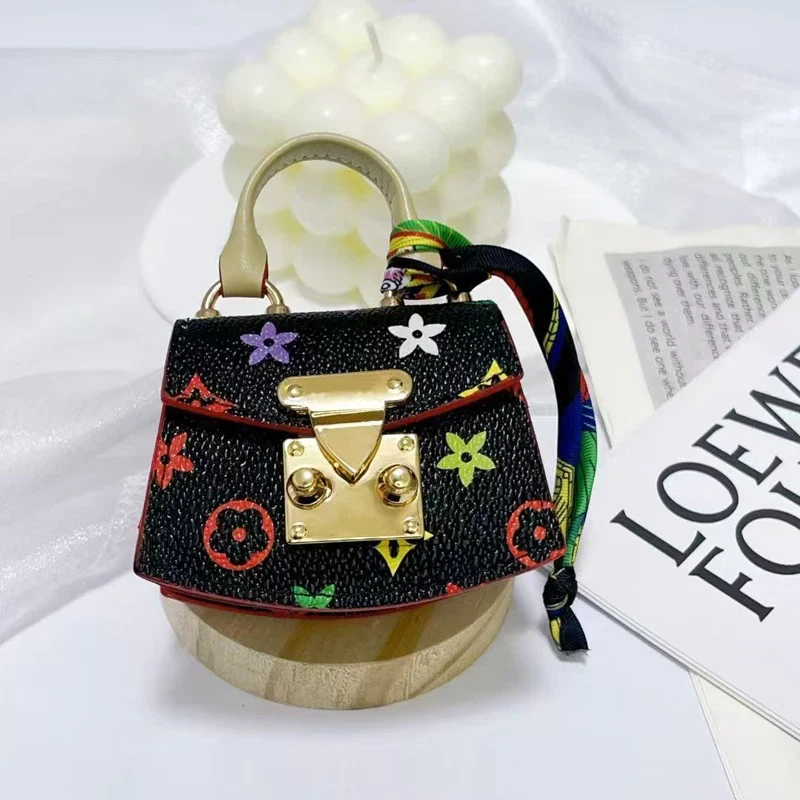 Kawaii EarPods estojo aparelho auditivo bolsa charme chaveiro bolsa acessório presente de luxo - Imagem 4 de 4