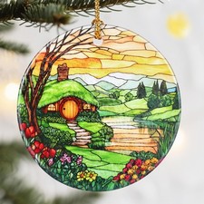Christmas Ornaments, 2.8in Ceramic The Shire Ornament, Xmas Decor, Christmas ...