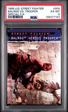 1995 UPPER DECK STREET FIGHTER SPECIAL F/X #SF6 BALROG VS. TROOPER PSA 6