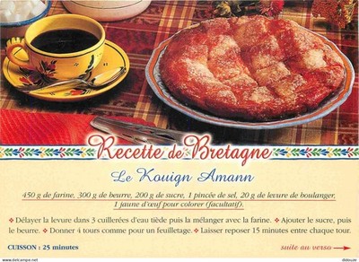 Postcard - Cooking Recipes - Kouign Amann - Gastronomy - CPM - See Sc