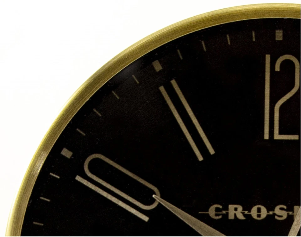 Reloj Despertador Crosley Moderno Art Deco, Dorado, Negro, Oficina, Escritorio, Analógico, Retro Foto 2 de 4