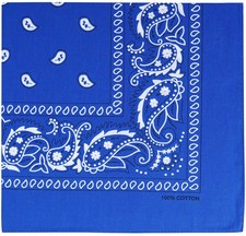 100 Cotton Paisley Bandana 22 inch Multi-Purpose Headband for Men Women