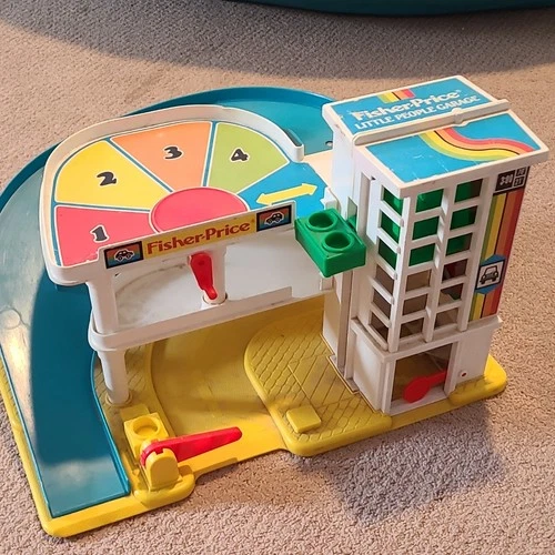 Fisher-Price Little People Garage Playset 1987 Vintage Toy Ages 3-7 Years
