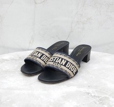 Dior Embroidered Cotton Dway Mule Heel KCQ244ERC 153506129