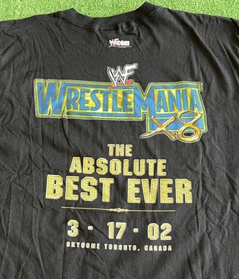 Vintage Icon Vs Icon Wrestlemania X8 Wrestling Shirt WWF XL The