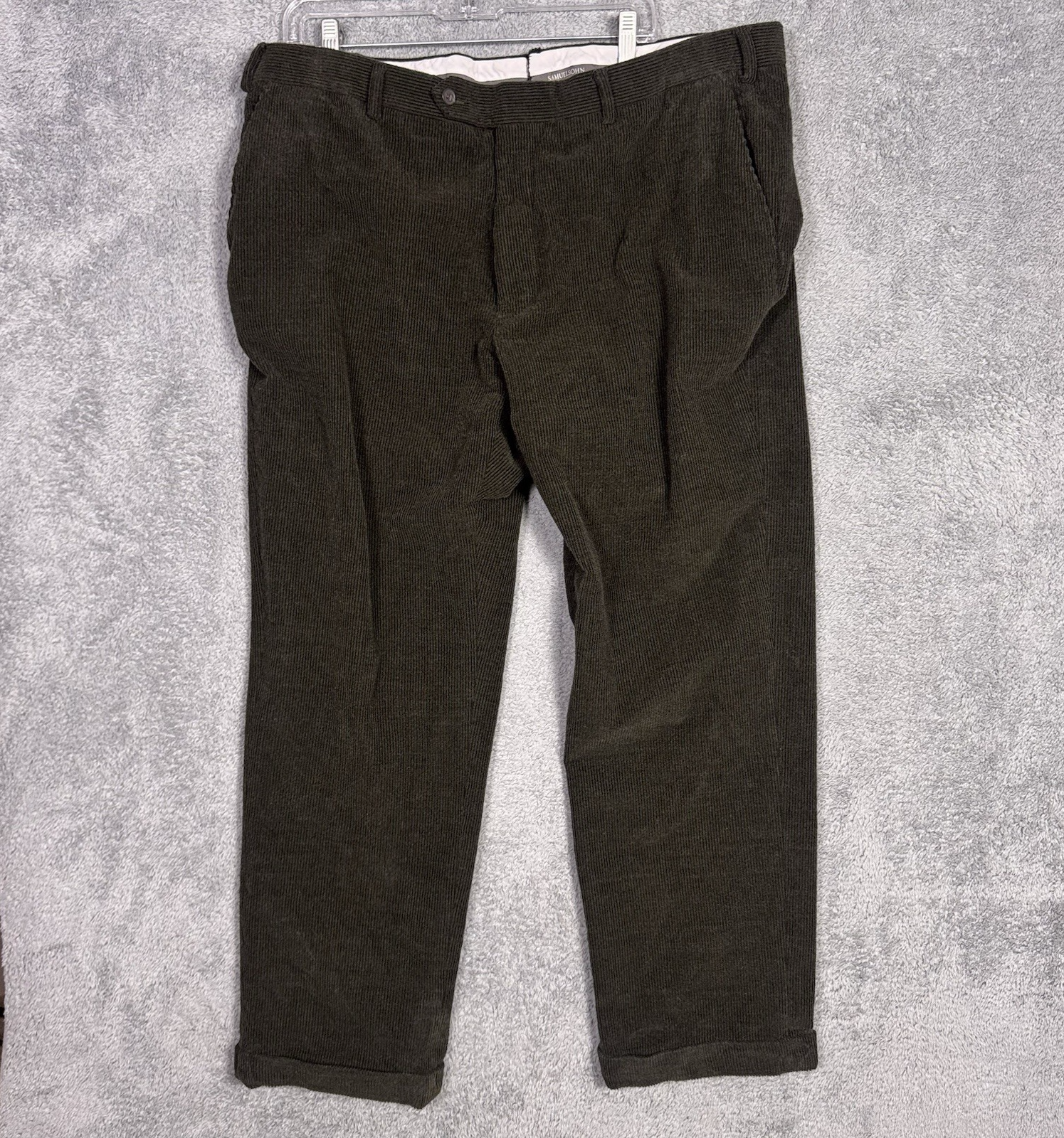 Samuelsohn Corduroy Dress Pants Green 40x30