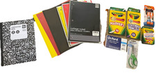 13 PC School Supply lot - Crayola markers, crayons, Elmer  s glue notebook  MORE