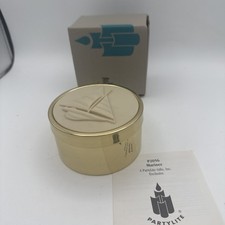 Partylite Mariner Sailboat Design 3-Wick Candle  Scented Gold color P2056 NEW