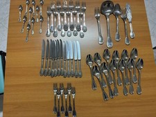 Servizio Posate Vintage 57 Pezzi – Placcate Argento (Silver) e Acciaio Inox