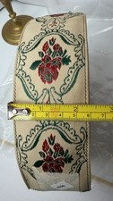 Vintage French Jacquard Embroidered Trim Full...