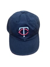 Minnesota Twins Women  s Baseball Hat Strapback OSFA Navy Blue Red