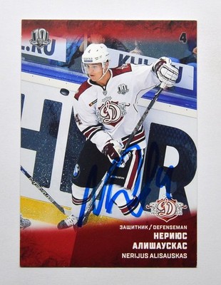 2017-18 KHL Dinamo Riga #DRG-003 Nerijus Alisauskas Autograph