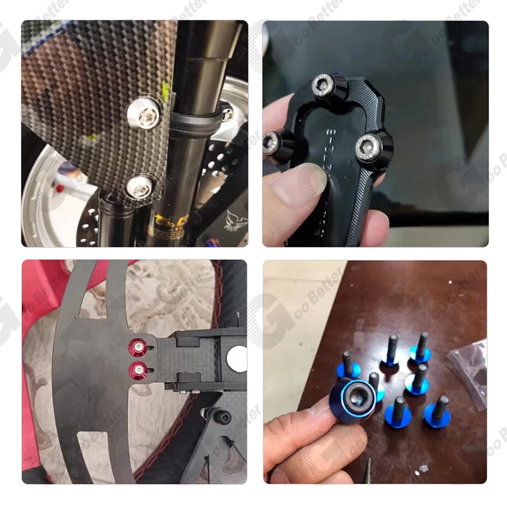 M3 -M8 Colors Aluminum Alloy Cone Cup Head Washers Gasket Fit for Bolts & Screws