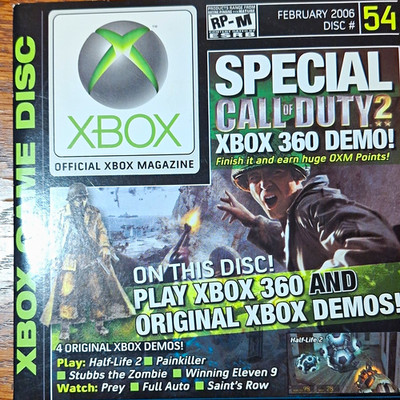 Official Xbox Magazine Issue 54 Feb 2006 Xbox 360 Demo Disc Call of Duty 2