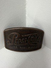 VINTAGE 1970s PEPSI-COLA HITS THE SPOT ADVERTISEMENT BELT BUCKLE