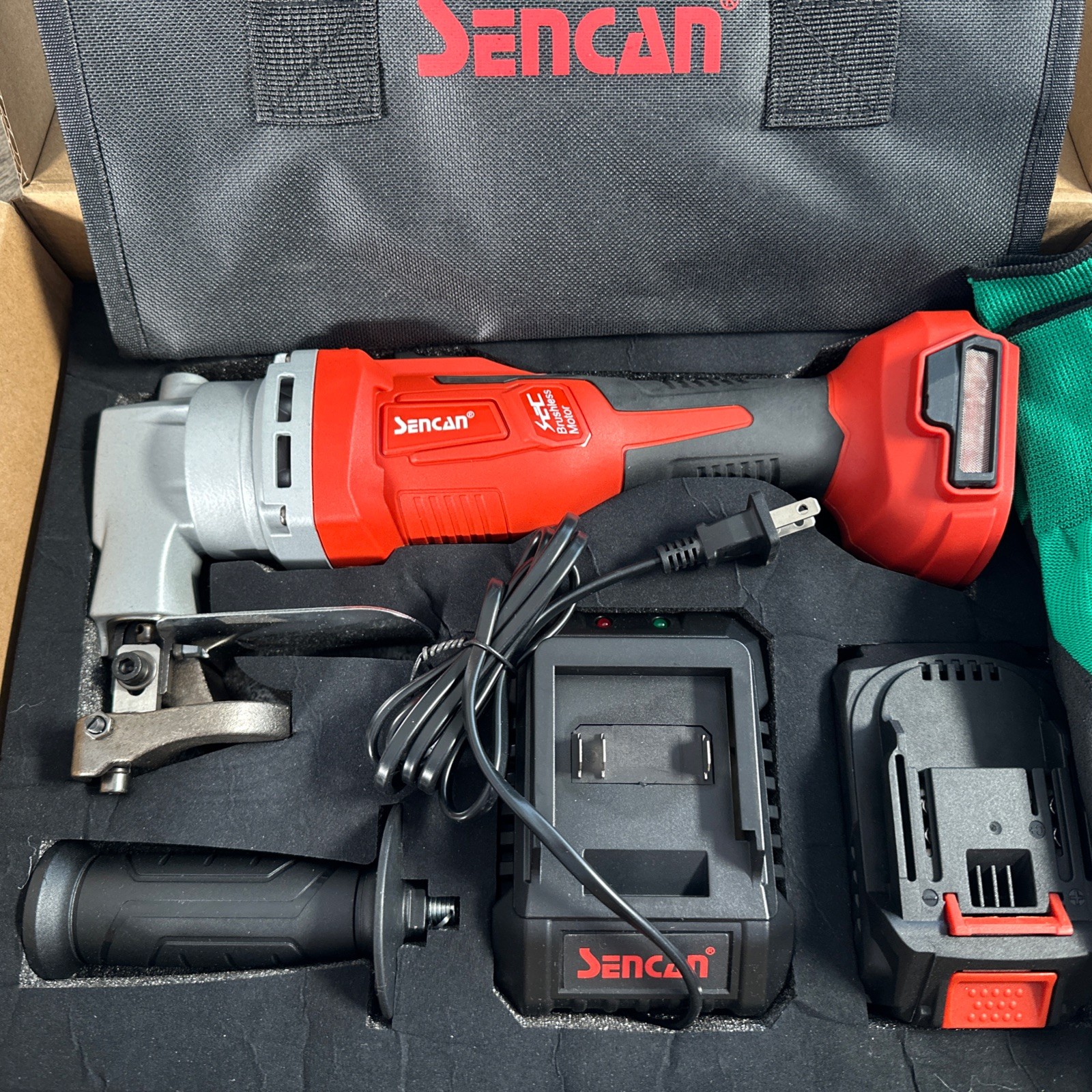 Sencan Cordless Gauge Shear Metal Cutter 2600RPM Brushless 4.0AH battery/Charger