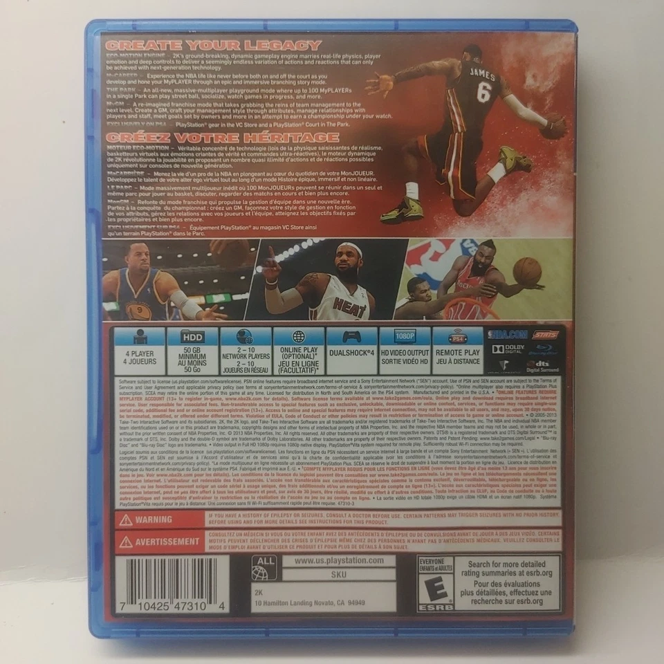 NBA 2K14 PS4 CIB Sony Playstation 4 LeBron James - Tested - Image 2 of 4