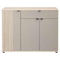 Schuhschrank Schuhkommode 3 TüRen 1 Schublade Riva Eiche Dekor Basalt 133X103 Cm