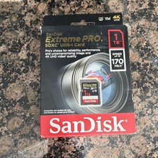 SanDisk Extreme Pro 1TB SDXC UHS-I Memory Card, 4K UHD V30 U3 170MB/s