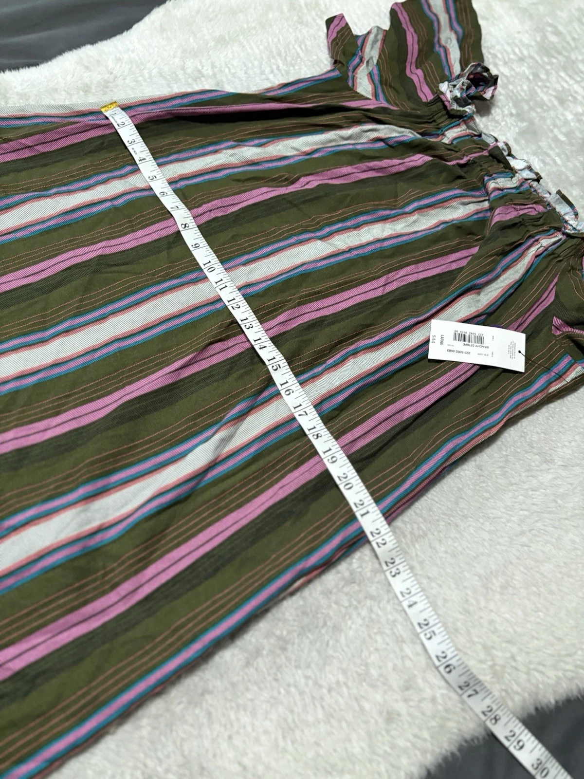 VETEMENTS Abito donna Anna Apparel a righe da spiaggia taglia large nuovo