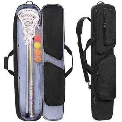 DSLEAF Lacrosse Stick Bag Holds Up to 2 Sticks, Padded Lacrosse Equipment Bag wi