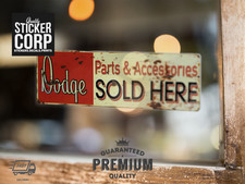 Vintage Parts  Accessories Sold Here Sticker Retro Garage Mechanic Shop Decal