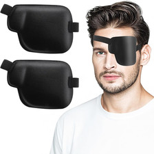 Bewudy 2 Stück Augenklappe Medizinisch, Einzelne Augenklappe Verstellbare Augenm