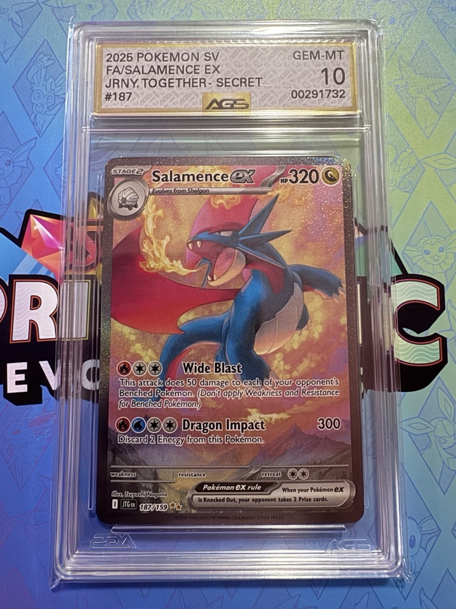 Salamence ex 187/159 Sv09: Journey Together Holo AGS 10 | eBay